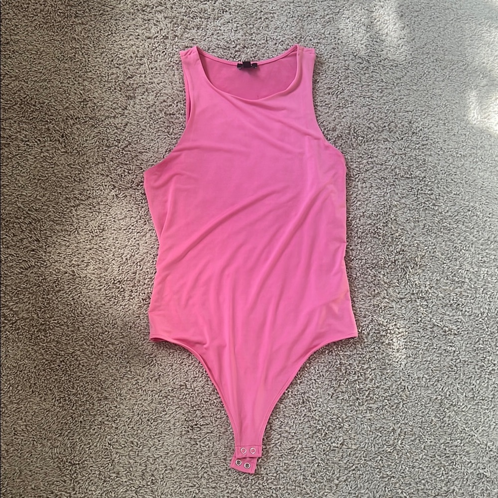 Express Pink High-neck Bodysuit
